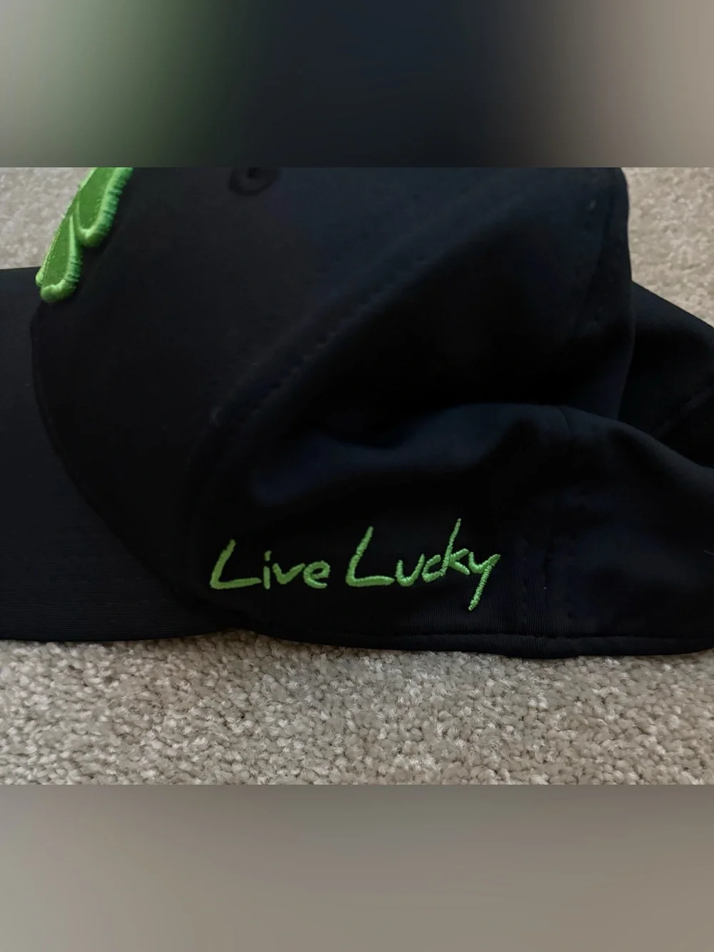 Black Clover Live Lucky Black Cap Hat Never Used S/M Unisex Logo Quality Classic